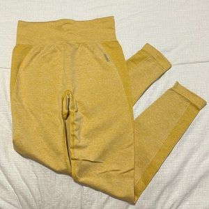 Gymshark Yellow Athletic Leggings - Medium